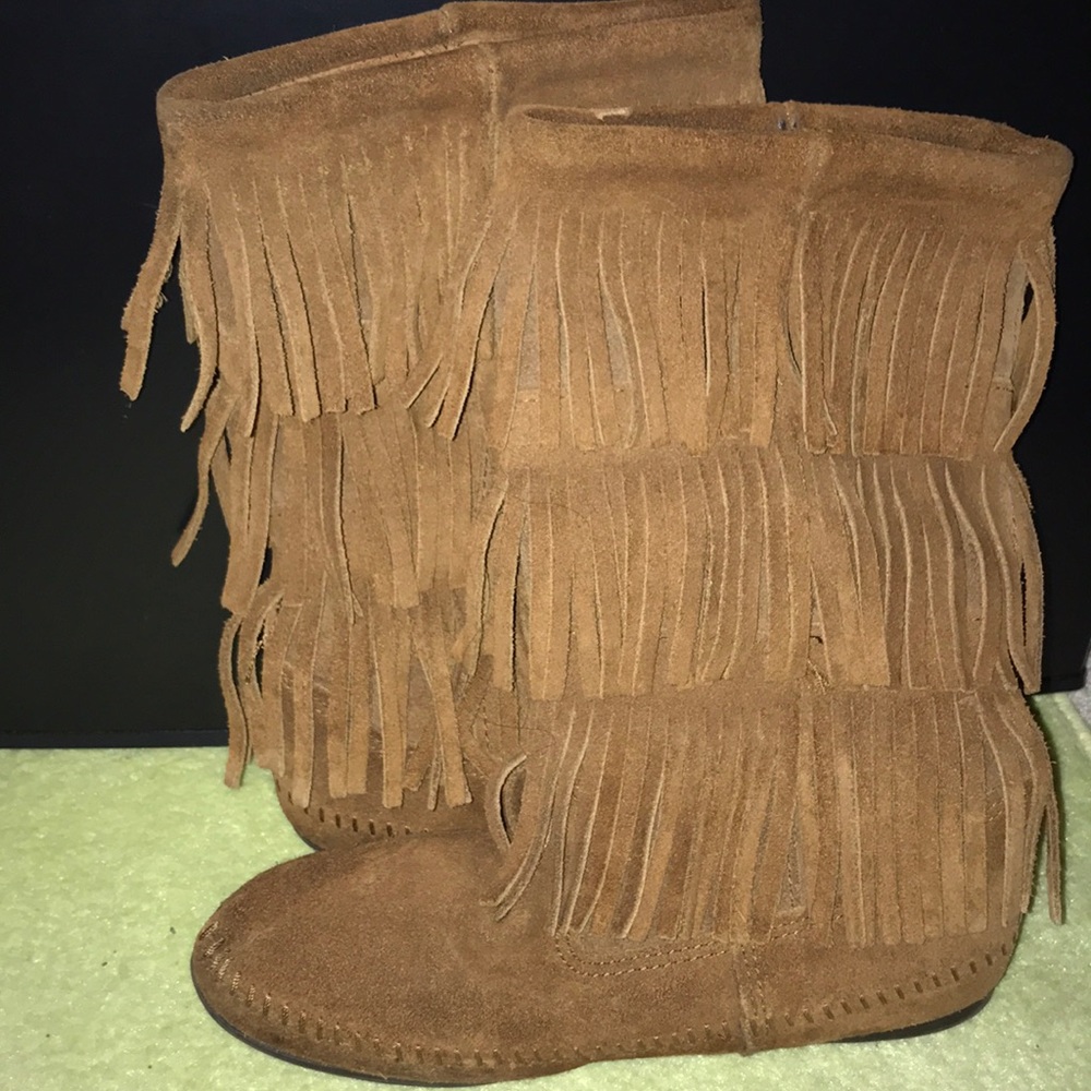 Minnetonka Fringe Boots
